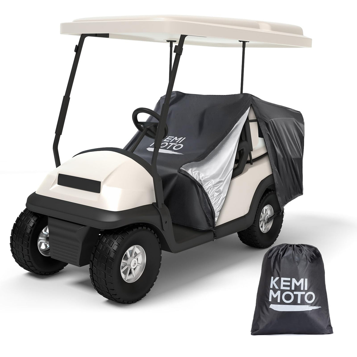 KEMIMOTO waterproof seat cover keeps seats dry during rain.