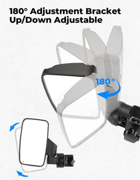 KEMIMOTO golf cart mirror delivers a large 7.5 by 4.5 inch view.
