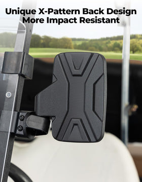 KEMIMOTO golf cart mirror with durable X-pattern back design.