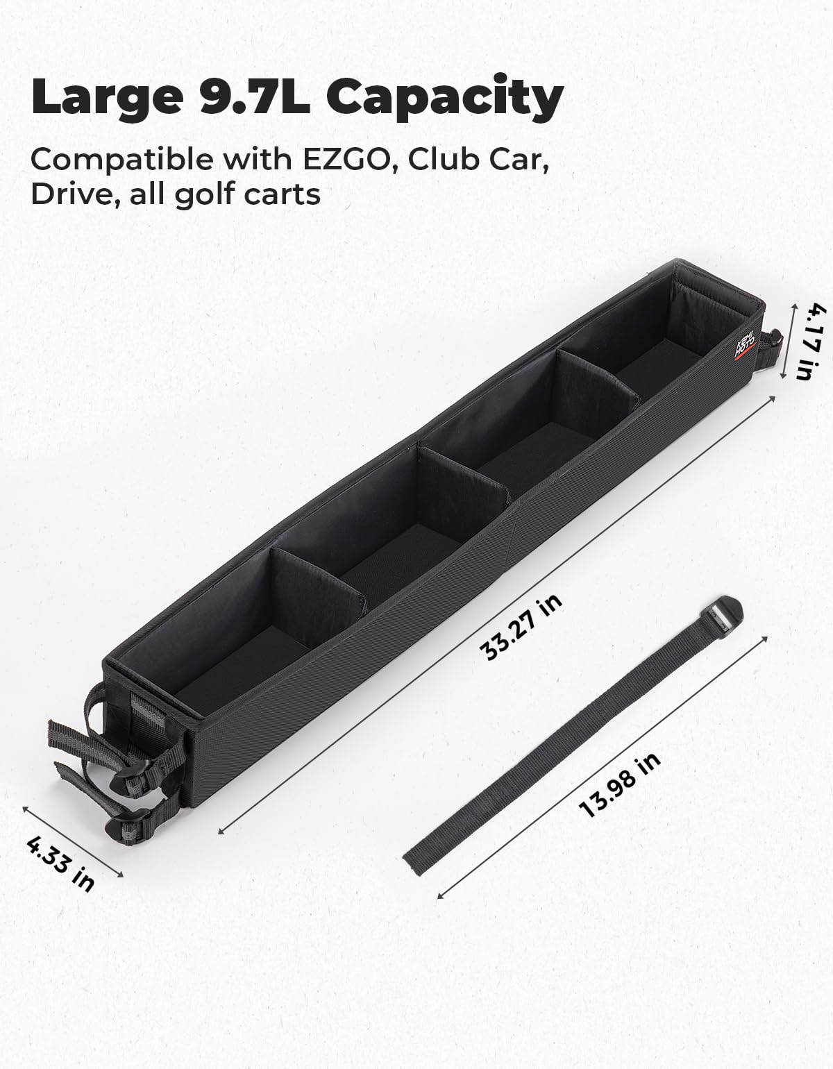KEMIMOTO large 9.7L capacity keeps essentials within reach.