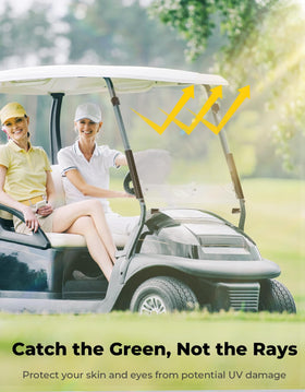 KEMIMOTO clear visibility windshield on golf cart offers sharp unobstructed view