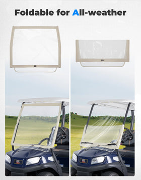 Kemimoto foldable windshield folded state, convenient for travel
