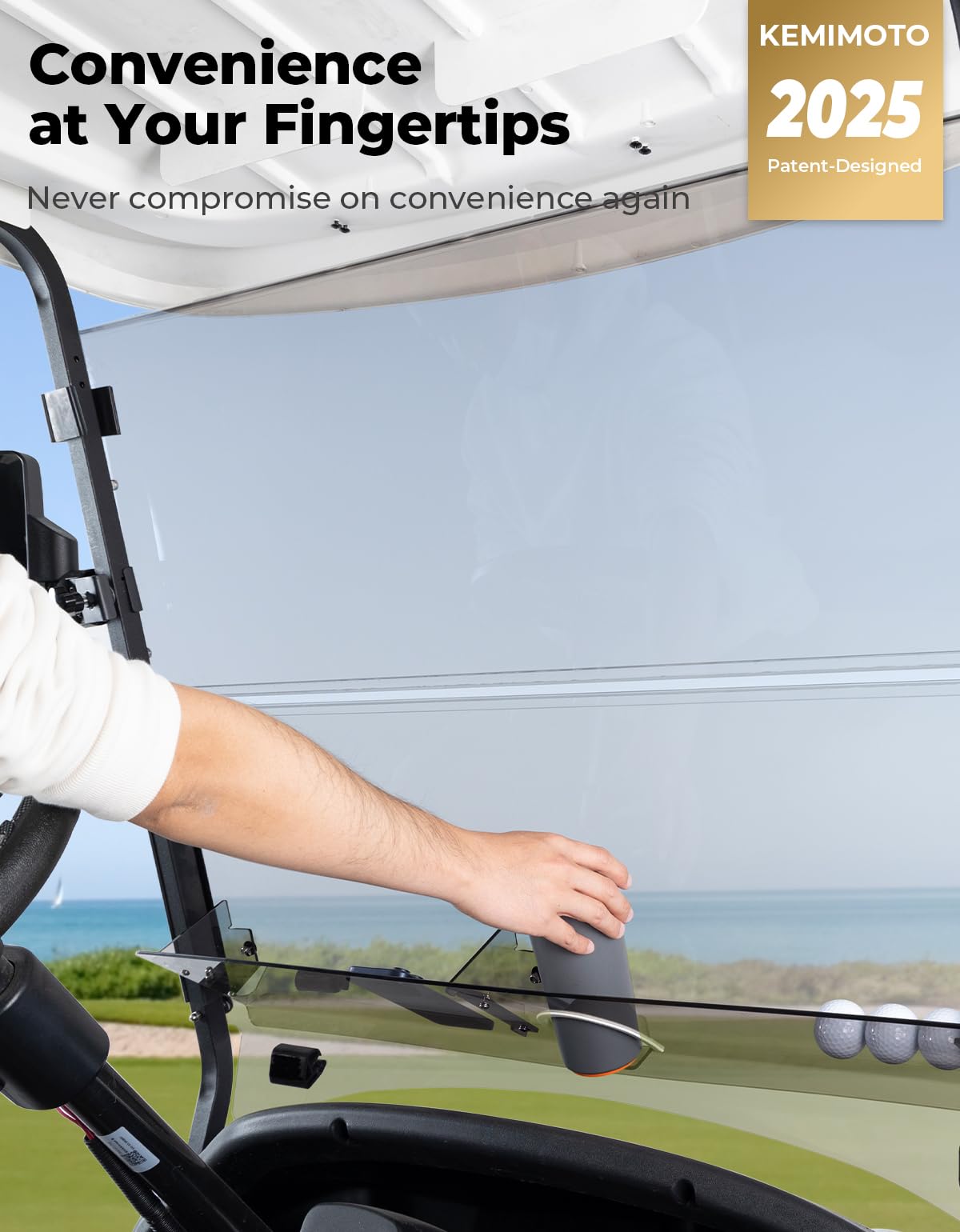 KEMIMOTO foldable design facilitating quick removal and compact storage.