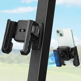 KEMIMOTO magnetic golf cart phone holder on metal surface keeps phones secure on bumpy rides.