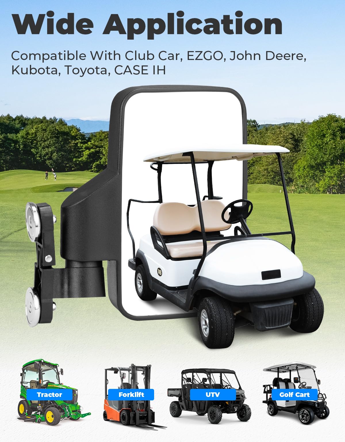 KEMIMOTO no-drill magnetic installation for EZGO, Yamaha, Club Car