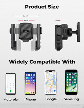 KEMIMOTO multi-functional mount fits golf carts, pushcarts, dashboards, and more.