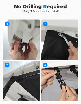 Kemimoto overhead storage bag fits Club Car Precedent, Tempo, and Onward models securely