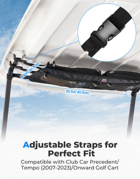 Kemimoto overhead storage bag dual mesh pockets for secure, visible small items