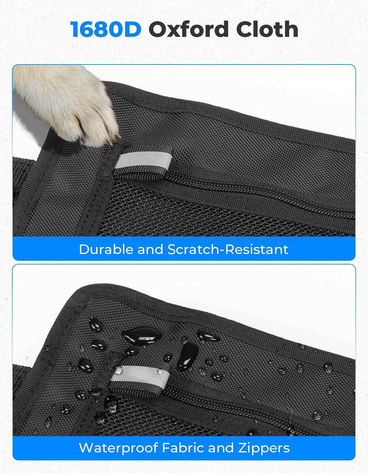 Kemimoto overhead storage bag noise-reduction zipper minimizes rattling on rough terrain