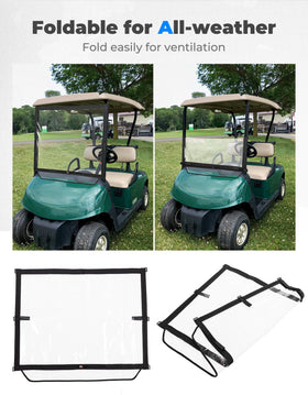 KEMIMOTO transparent PVC window provides clear visibility during drives.