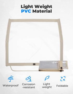 Kemimoto two-stage fold design, flexible weather protection on demand