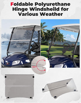 KEMIMOTO anti-glare windshield highlights UV and glare reduction on sunny days.