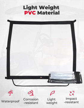 KEMIMOTO heavy duty PVC window offers clear visibility with reduced glare.