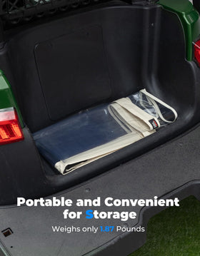 KEMIMOTO foldable windshield folded compactly for easy storage