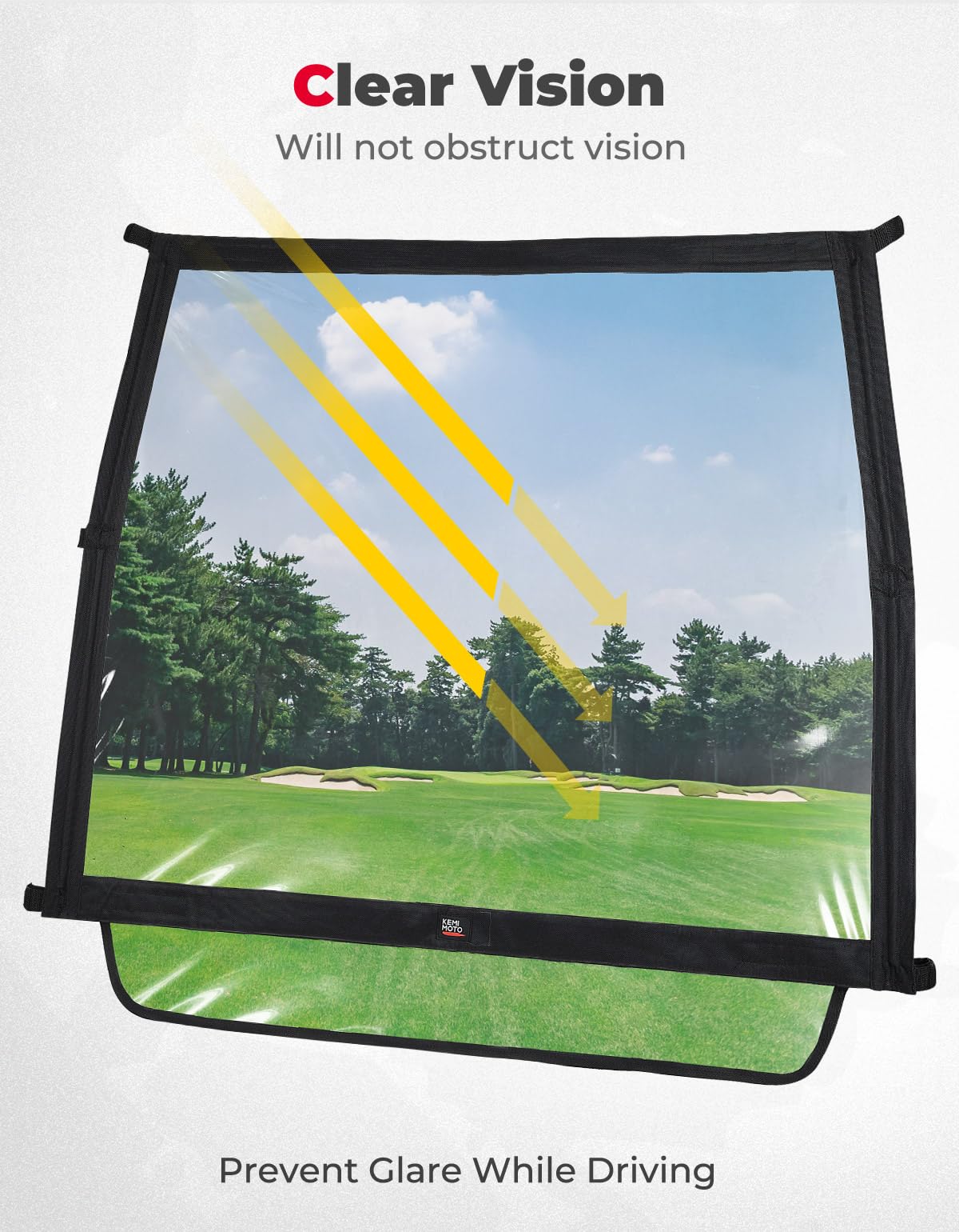 KEMIMOTO windshield material 600D Oxford fabric for strength with light weight.