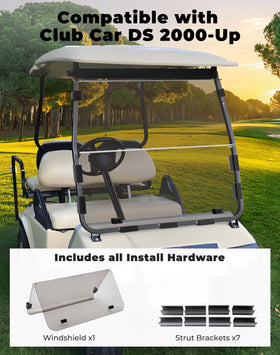 KEMIMOTO foldable windshield adapts for summer airflow and winter wind protection.