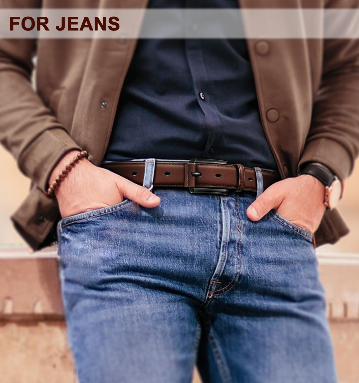 Adjustable 34–36 inch waist range on KEMISANT belt