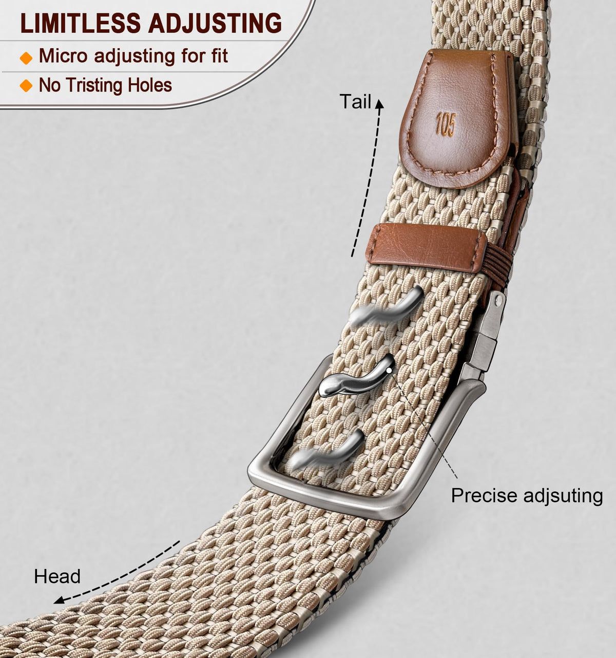KEMISANT stretchable nylon strap demonstrating flexible fit