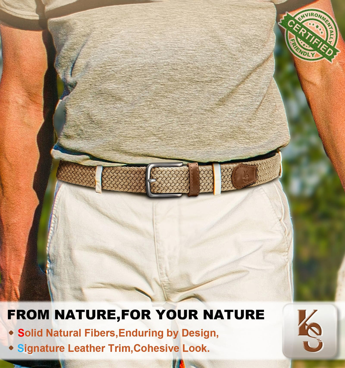 KEMISANT dark gray belt with sportswear for versatile active looks.