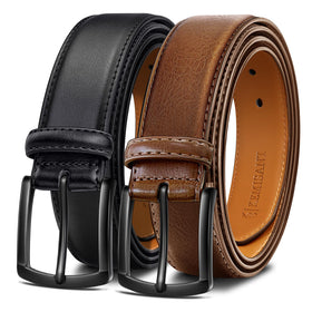 Kemisant Men Belt 2Pack buckle closeup highlights sturdy hardware for secure closure.