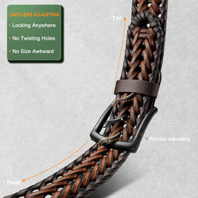 KEMISANT belt shows adjustable locking for a consistent, comfortable fit.