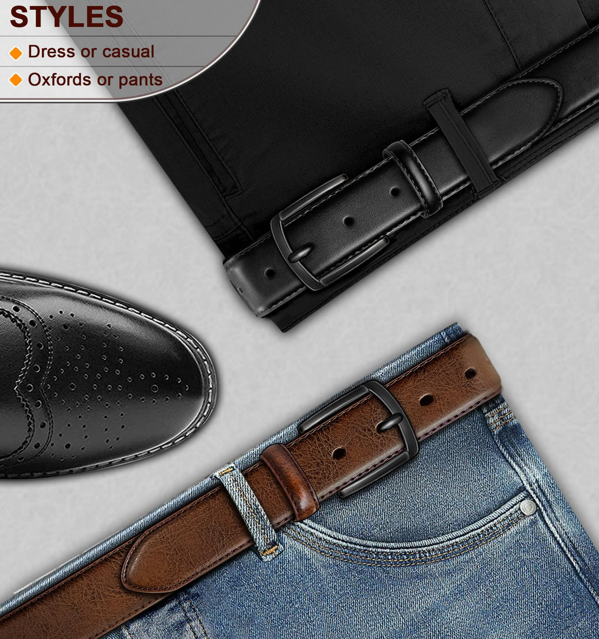 KEMISANT men belt leather texture close-up highlights premium craftsmanship.