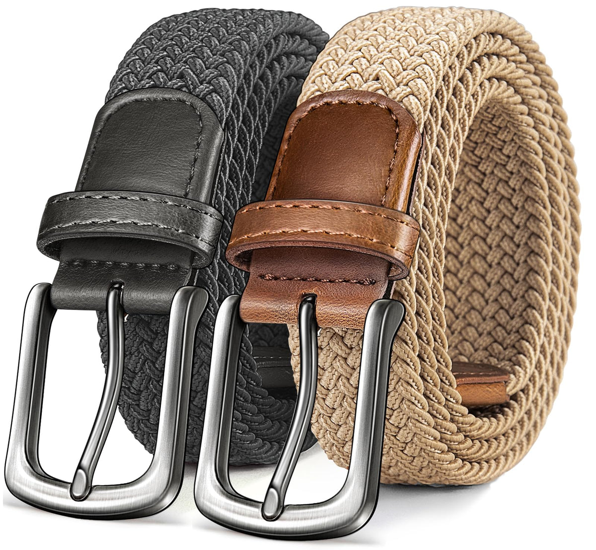 KEMISANT golf belt braided closeup showing durable woven design for versatile wear.