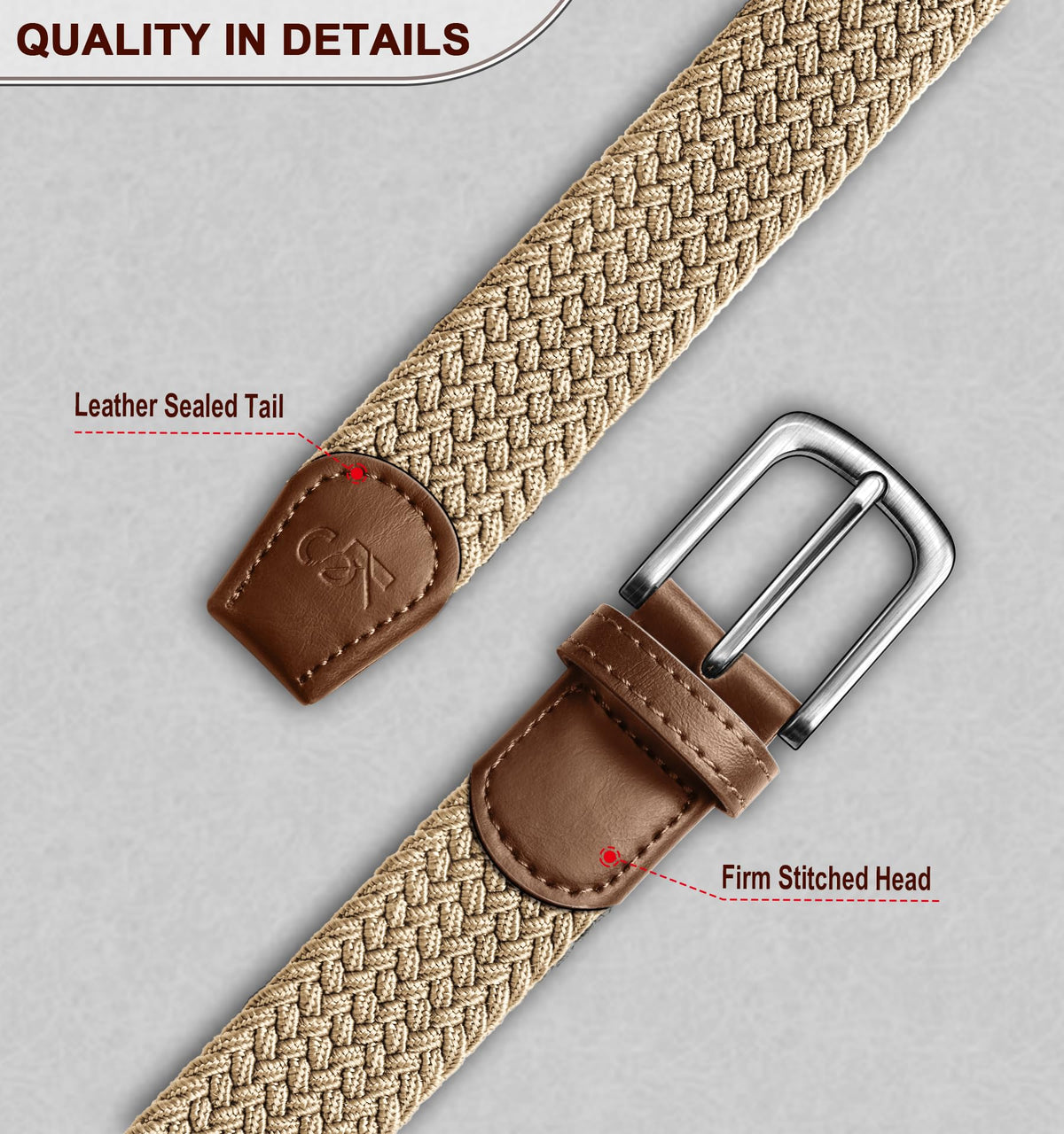 KEMISANT braided woven texture detail elevates style and sophistication.