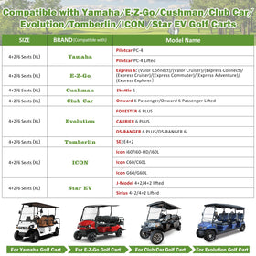 KERANTY 6P golf cart cover left side view guards UV rays and debris.