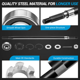 keriolee heat-treated steel axle shaft highlighting durability and long life