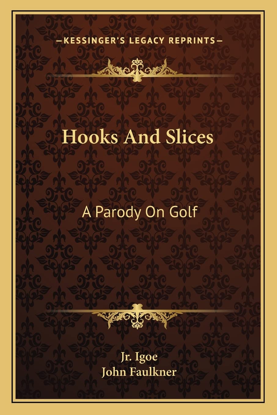 Kessinger Hooks And Slices parody golf book cover, entertaining golf fans with humorous essays.