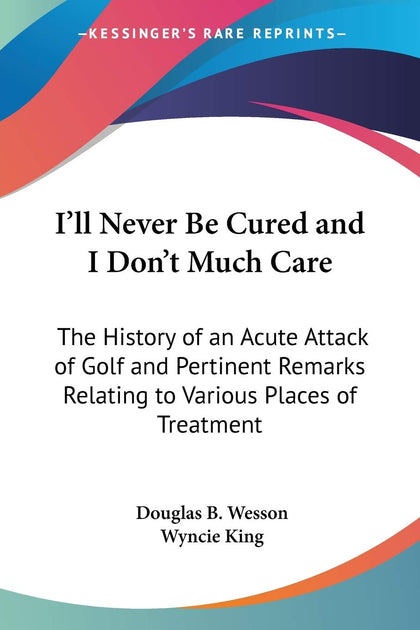 Kessinger Publishing cover of the golf humor book, ideal for collectors and golf history fans.