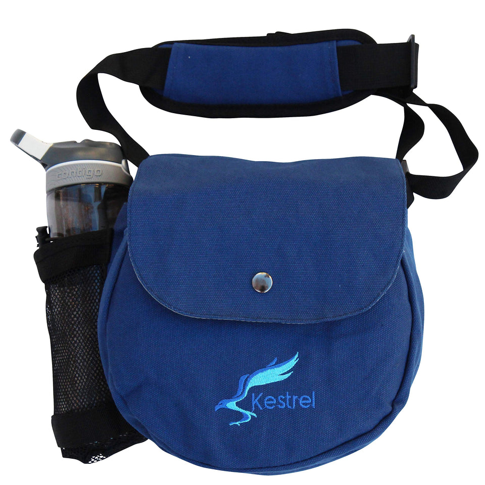 Kestrel disc golf bag holding 6-10 discs for on-course versatility