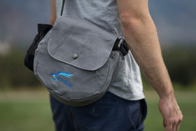 Kestrel Disc Golf Bag gray color provides versatile on- and off-course style.