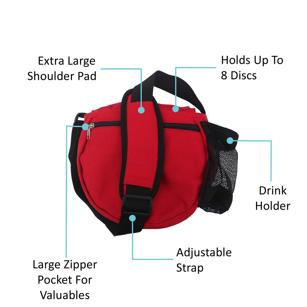 Kestrel Disc Golf Bag side pocket highlights quick-access storage
