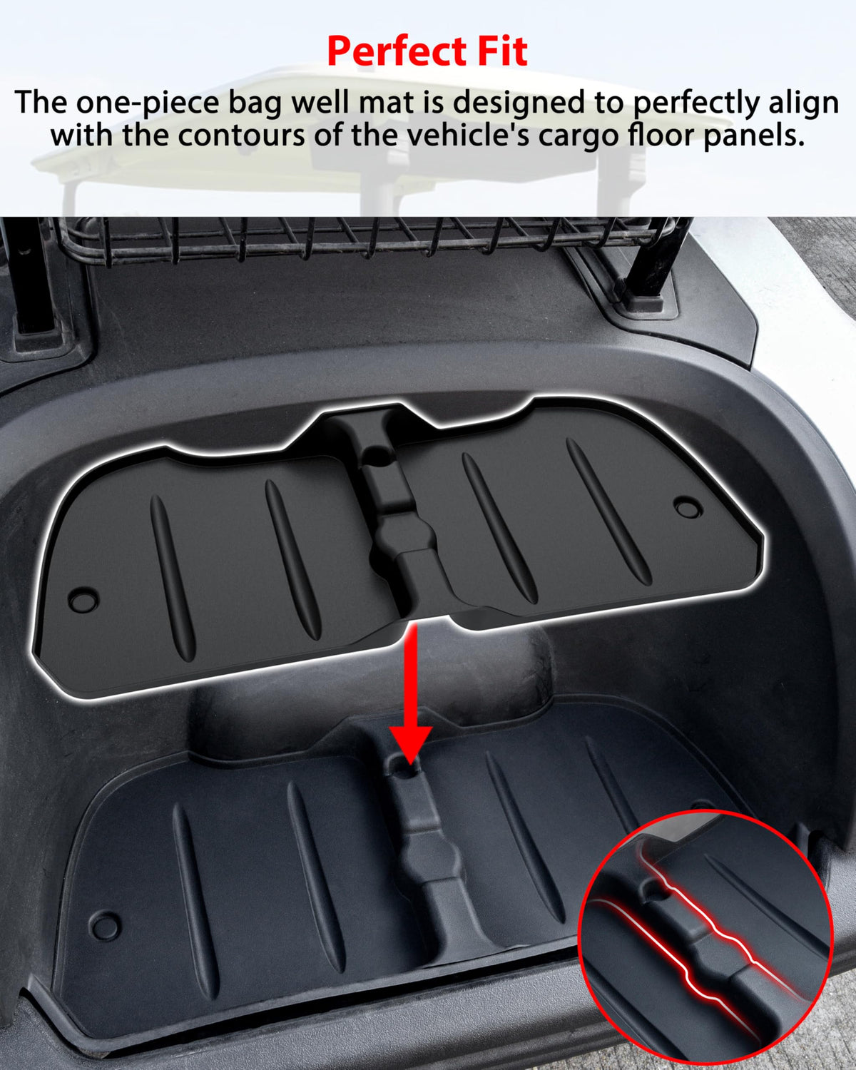 KEWISAUTO easy-install mat features a textured anti-slip surface for quick setup.