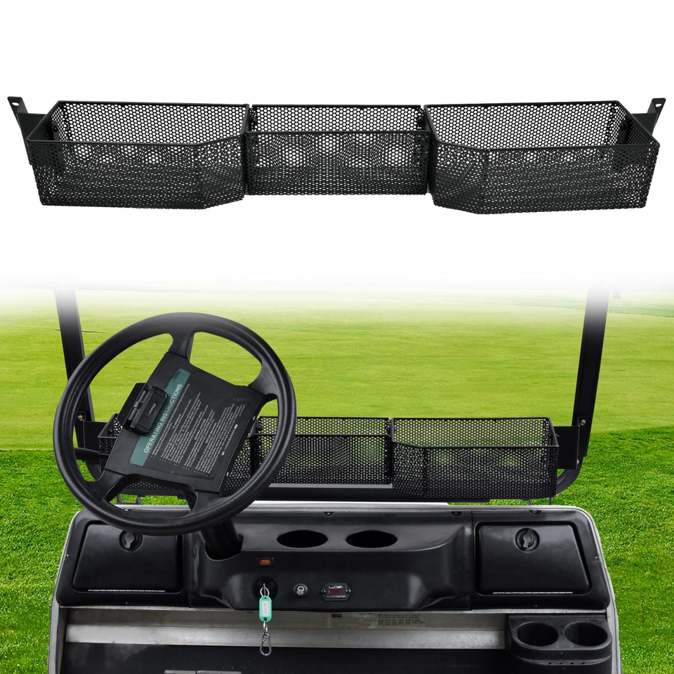 KEWISAUTO front inner storage basket on Club Car DS 2001+ keeps keys and glasses organized