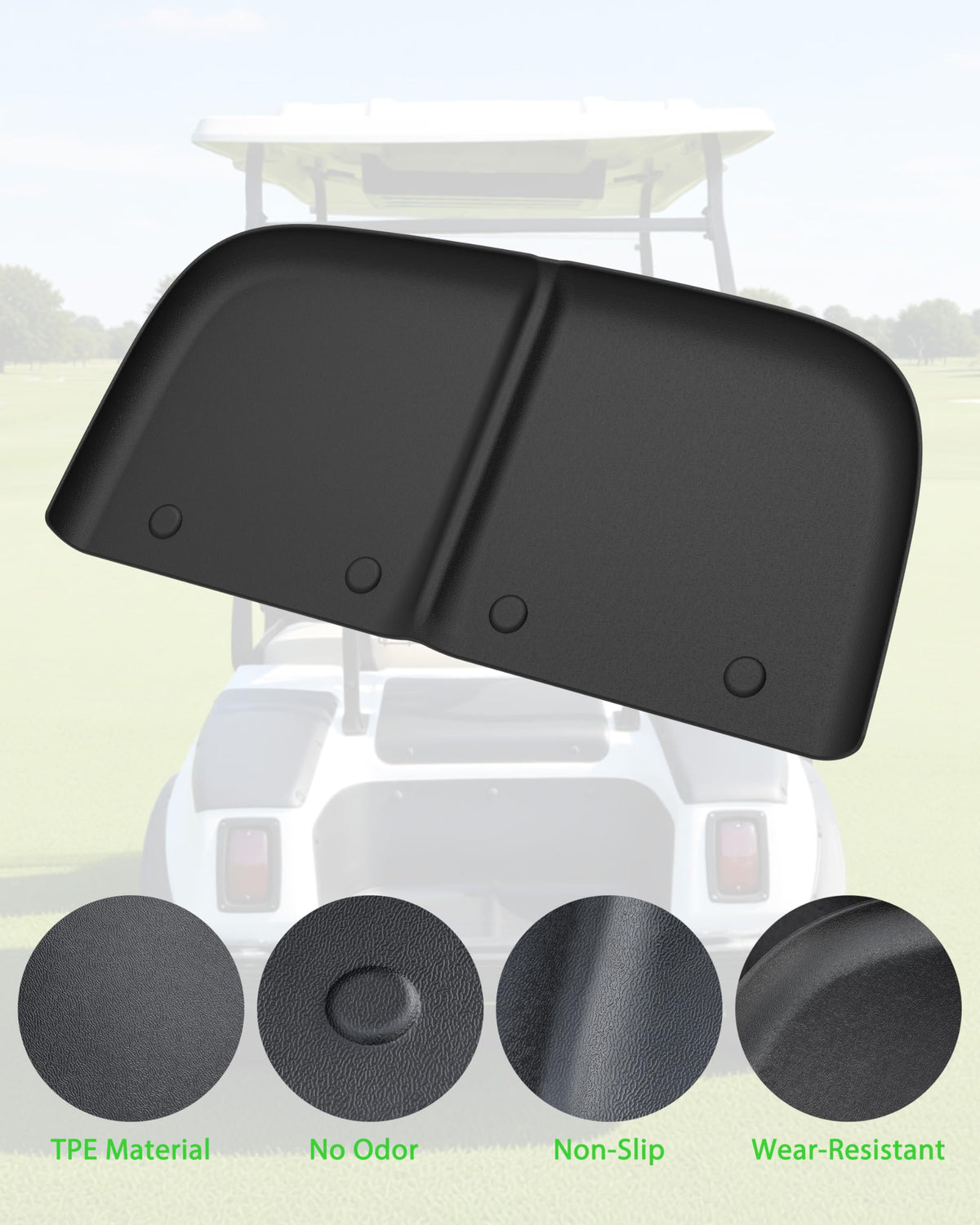 KEWISAUTO rear mat texture shows non-slip surface for safer entry and exit.