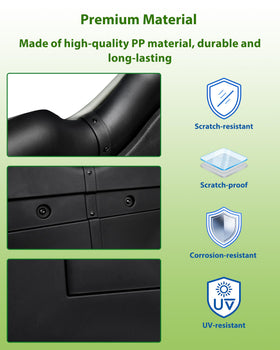 KEWISAUTO PP plastic back panel offers outdoor durability and UV resistance.