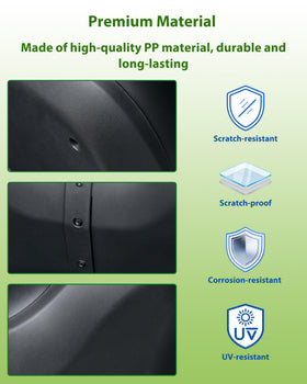 Durable PP material close-up on KEWISAUTO EZGO TXT back panel