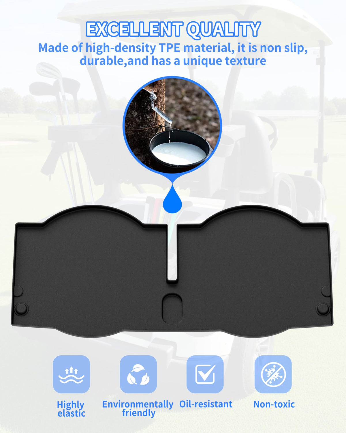 KEWISAUTO Bag Well Mat features anti-slip texture to prevent shifting.