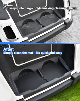 KEWISAUTO Bag Well Mat provides full coverage for EZGO RXV cargo space.