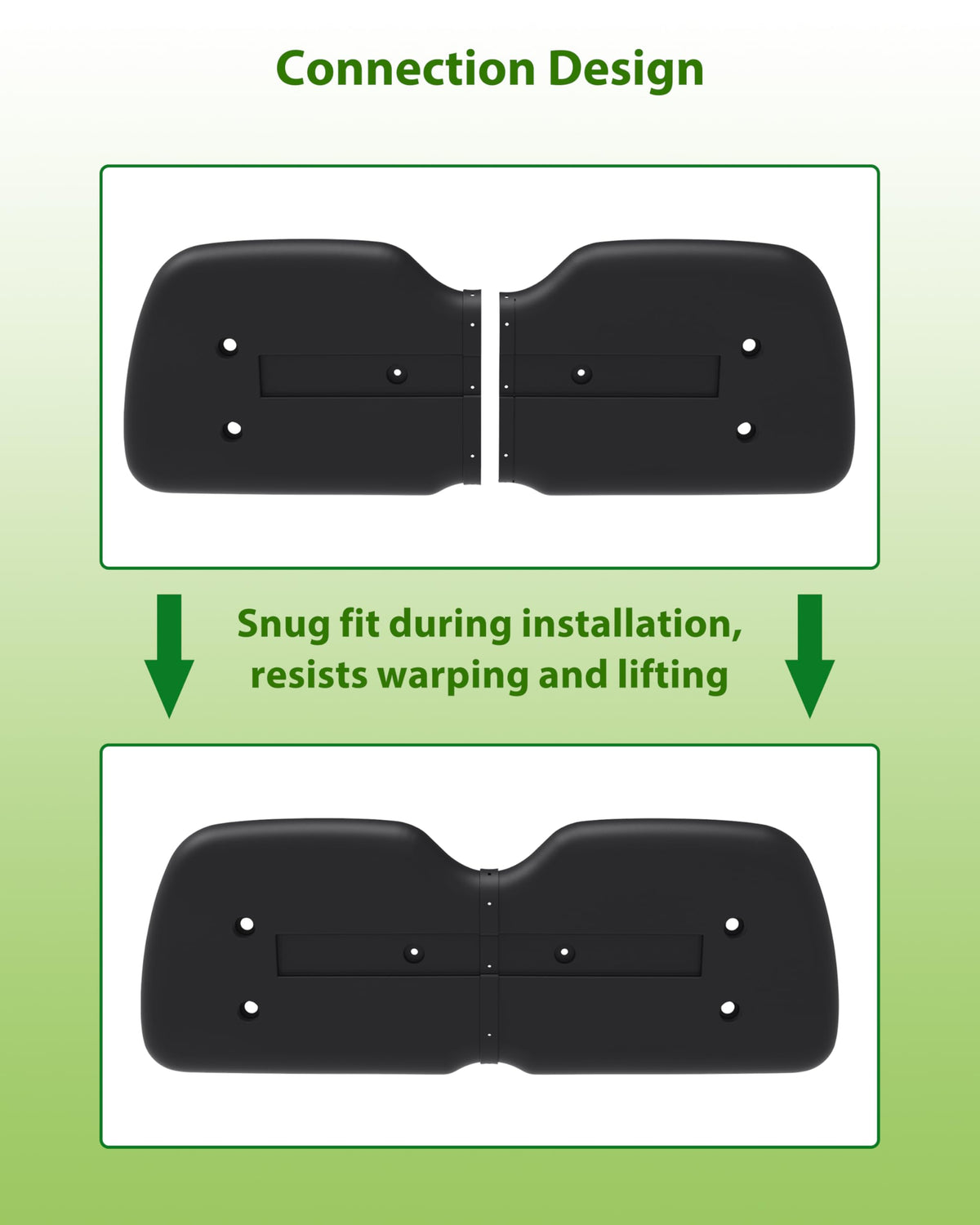KEWISAUTO two-piece design highlights lightweight handling during installation.