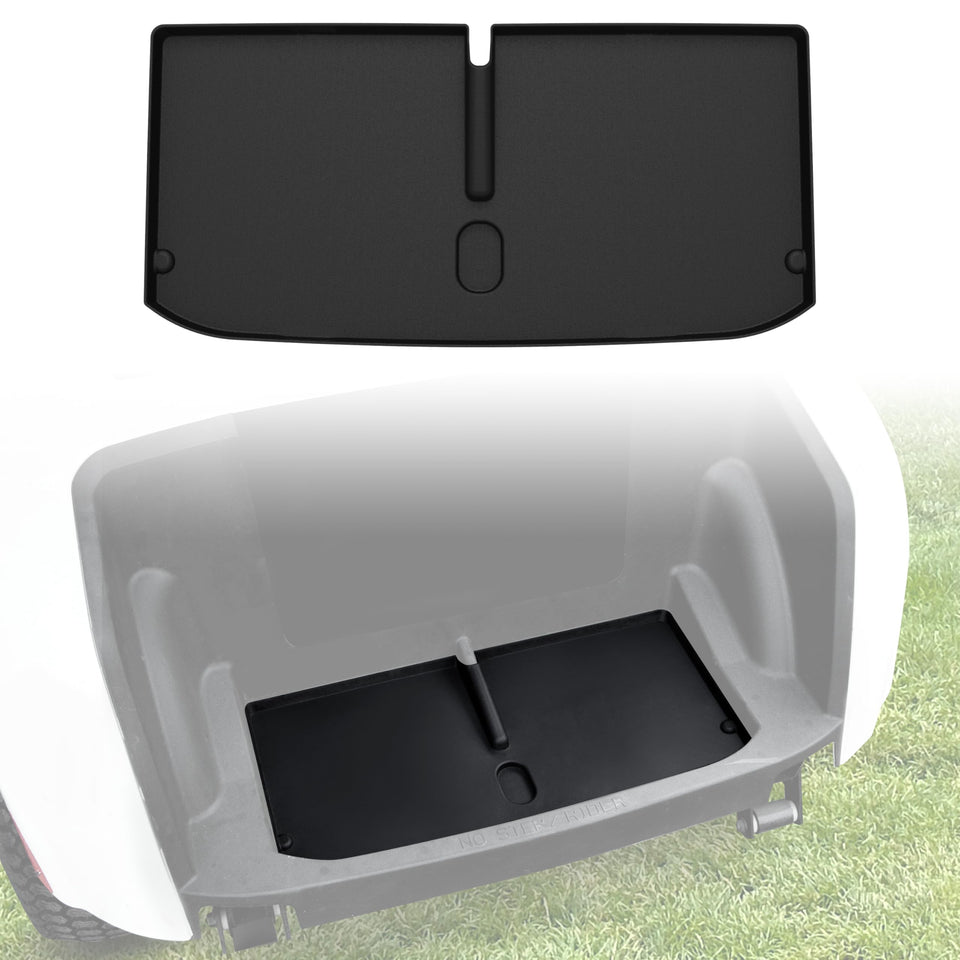 KEWISAUTO Bag Well Mat on EZGO RXV Valor 2025 front view showing rugged protection.