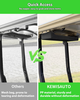 KEWISAUTO open-tray design provides easy reach to gear during rounds.