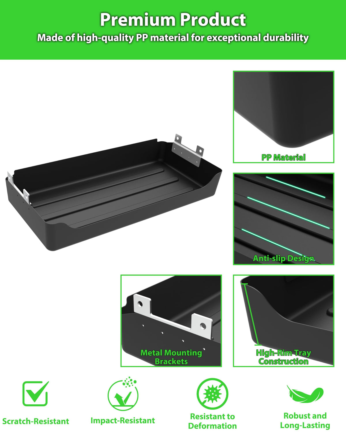 KEWISAUTO powder-coated metal brackets resist UV and weather exposure.