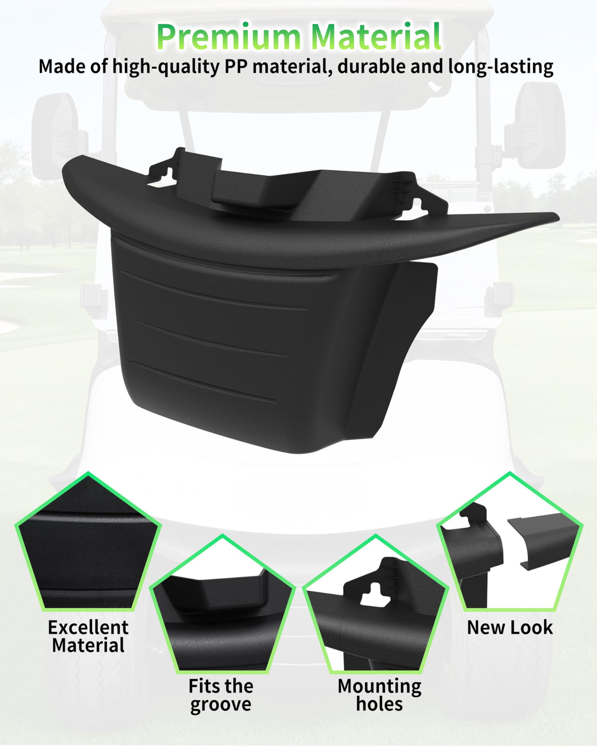 KEWISAUTO PP bumper material highlights lightweight toughness and UV resistance.