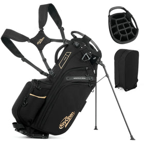 KeyOpen golf stand bag ready for carts or trolleys on easy transport