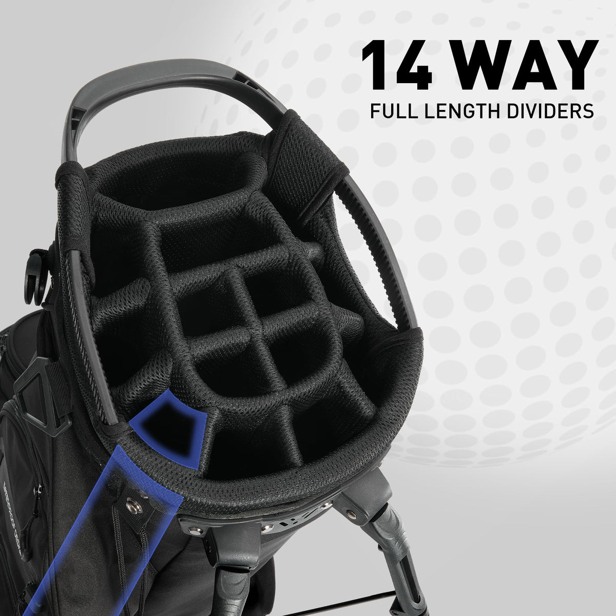 KeyOpen golf stand bag featuring dual-strap design for balanced weight