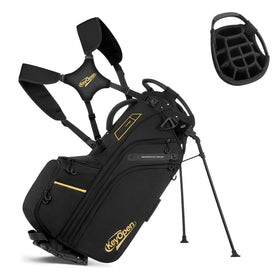 KeyOpen golf stand bag showing top 14-way dividers for organized clubs and protection